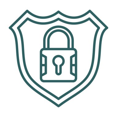 Güvenlik simgesinin vektör illüstrasyonu 