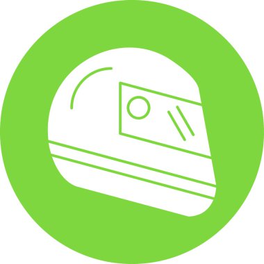 Kask simgesi basit tasarım illüstrasyonu 