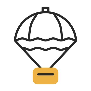 paraşüt ağ simgesi, vektör illüstrasyonu