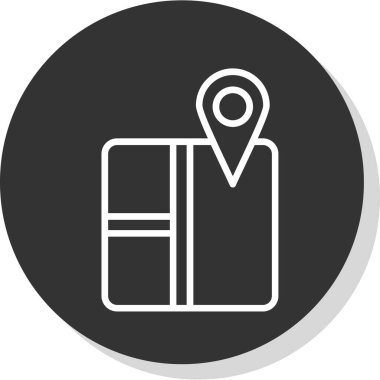 harita pin konumu simgesi düz biçimli