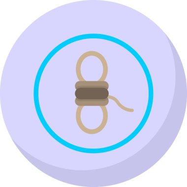 İp düz simgesinin vektör illüstrasyonu