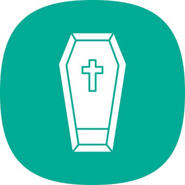 Cadılar Bayramı mezarı. Web simgesi basit illüstrasyon