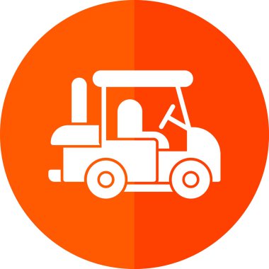 Golf Arabası simgesinin vektör illüstrasyonu