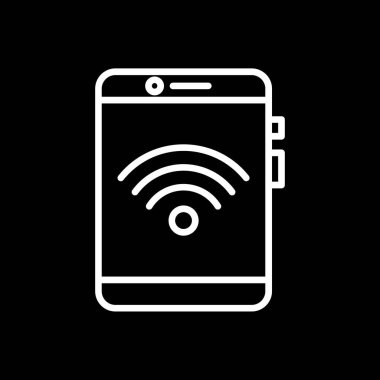 Arkaplanda akıllı telefon simgesi izole edildi. Web sitesi, uygulama, cep telefonu sembolü ve akıllı telefon logosu için son moda telefon şablonu