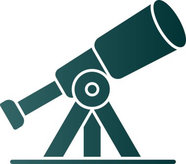 Teleskop. Web simgesi basit illüstrasyon 