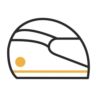 Kask simgesi basit tasarım illüstrasyonu 