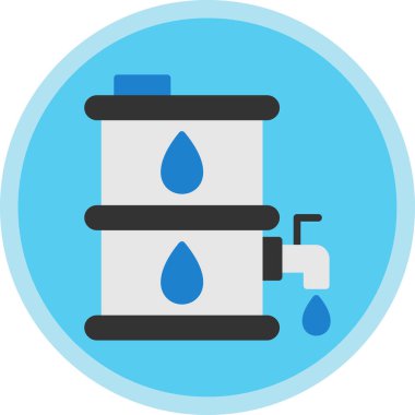 Su. Web simgesi basit illüstrasyon