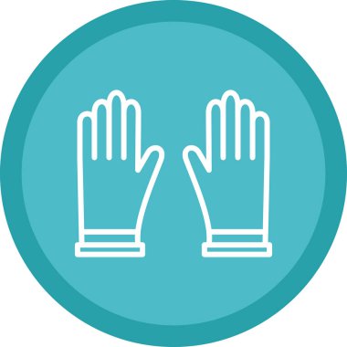 Eldiven simgesi. Vektör illüstrasyonu.