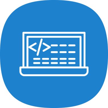 Kod işareti. Kodlama simgesi. vektör illüstrasyonu