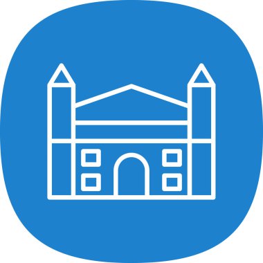 Bina. simge simgesi basit illüstrasyon