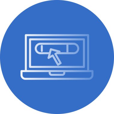 dizüstü bilgisayar simgesi, vektör illüstrasyonu basit tasarım