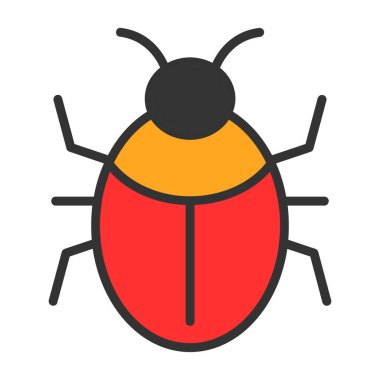 Böcek, böcek ya da antivirüs işareti. Web tasarımı ve mobil tasarım