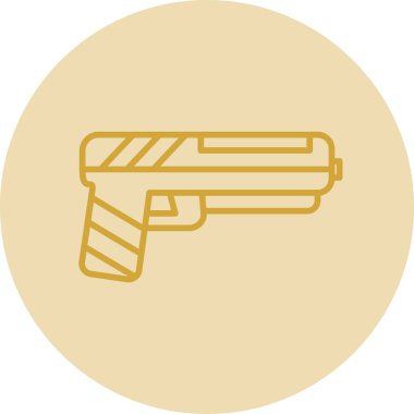 silah simgesi, vektör illüstrasyonu basit tasarım