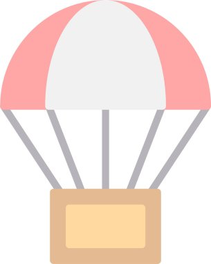 paraşüt ağ simgesi, vektör illüstrasyonu