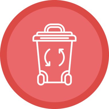 Çöp Kutusu simgesi, vektör illüstrasyonu basit tasarım