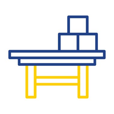 tablo sandalye simgesi vektör illüstrasyonu