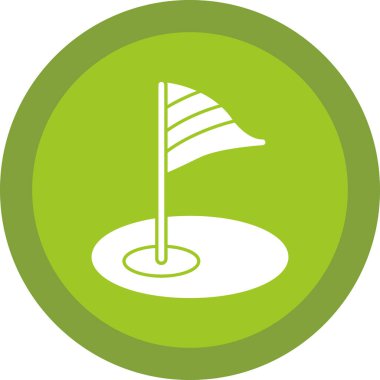 Golf simgesinin vektör illüstrasyonu 