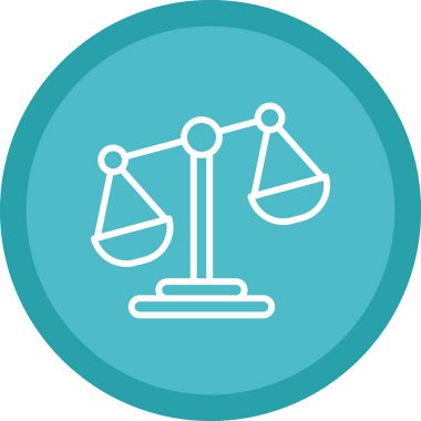 Adalet Ölçekleri simgesi web basit illüstrasyon