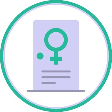 kadın web simgesi basit illüstrasyon