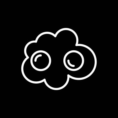 Yağda yumurta ikonu, vektör illüstrasyon