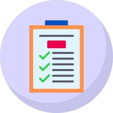 Kontrol listesi simgesinin vektör illüstrasyonu 