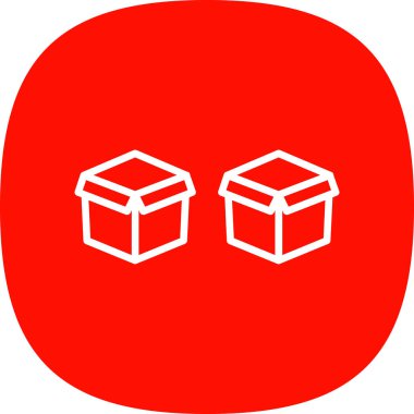 Beyaz arkaplanda bir Noel kutusunun vektör çizimi