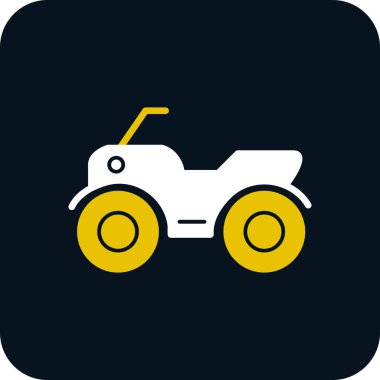 ATV araba simgesi vektör illüstrasyonu 