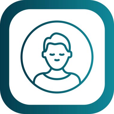 Erkek avatar kutsal kişilerin resmi, vektör çizim