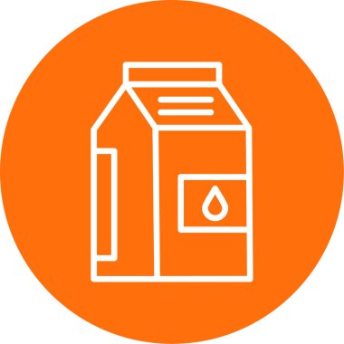 süt paketi simgesinin vektör illüstrasyonu 