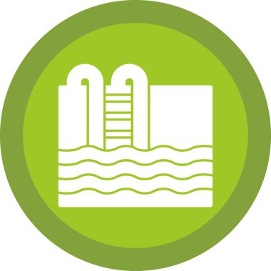 Havuzu web simgesi, vektör çizim 