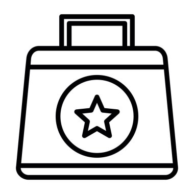 torba simgesi. düz tasarım biçimi