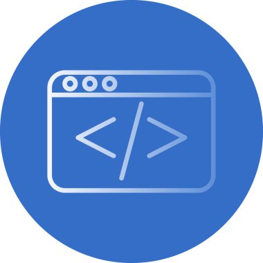 Kod işareti. Kodlama simgesi. vektör illüstrasyonu