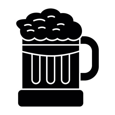 Bira kupa simgesinde düz stil 