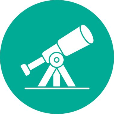 Teleskop. Web simgesi basit illüstrasyon 