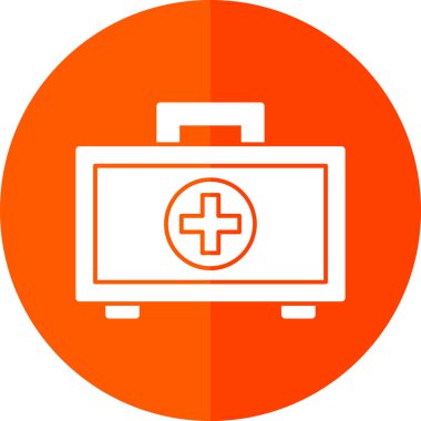 düz ilk yardım kiti vektör illüstrasyonu