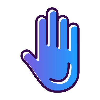 El simgesinin vektör illüstrasyonu 