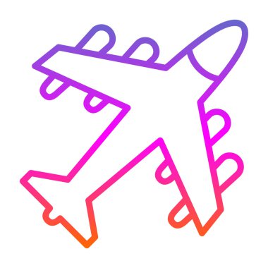 uçak ikonu vektör illüstrasyonu 