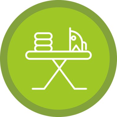 Ütü tahtası simgesi illüstrasyonu 