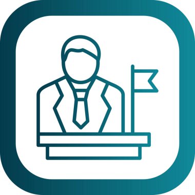 İş adamı simgesi vektör illüstrasyonu