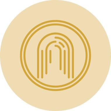 Parmak izi simgesi vektör illüstrasyonu basit tasarım