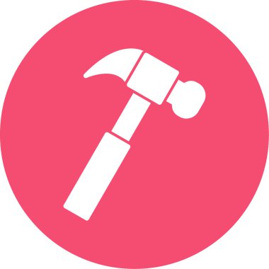 düz çekiç ikonu vektör çizimi