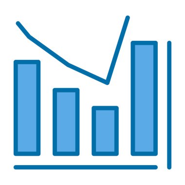 Bar grafik simgesinin vektör illüstrasyonu 