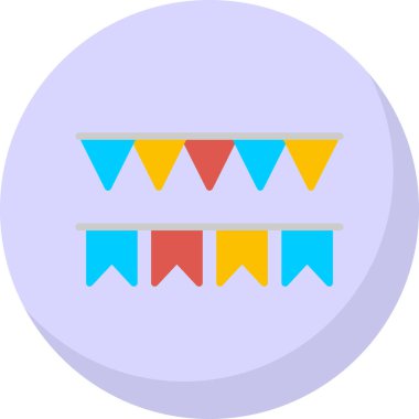 Dekoratif bayrakların vektör çizimi