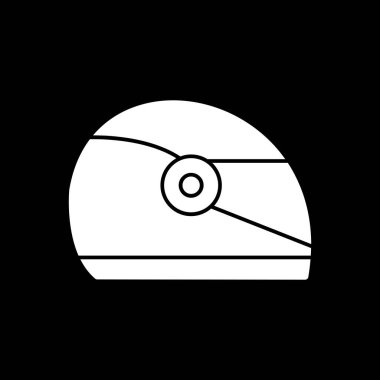 Kask simgesi basit tasarım illüstrasyonu 