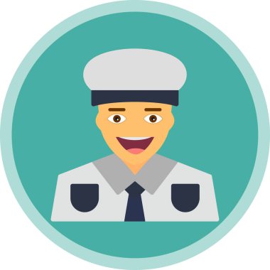 polis düz vektör simgesi