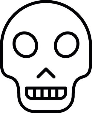 kafatası simgesi, vektör illüstrasyonu