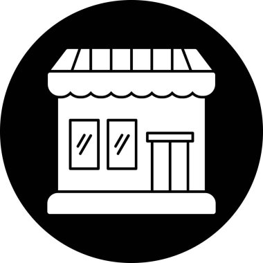 Market simgesinin vektör illüstrasyonu