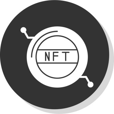 Çemberin zincirli modern bir simgesinin vektör çizimi