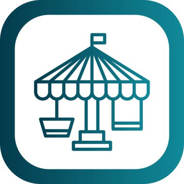 Lunapark atlıkarıncası, web basit illüstrasyon