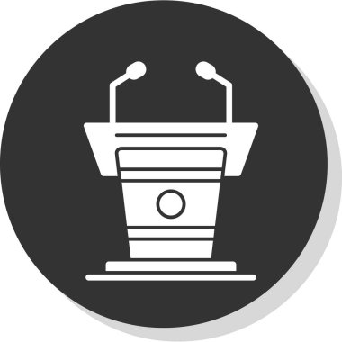 Podyum simge illüstrasyon vektörü grafiği